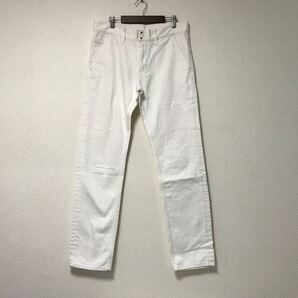 本物タケオキクチtkTAKEOKIKUCHI THESHOPTKコットンデニムチノパンツメンズサーフアメカジミリタリーワークビジネスゴルフ白ホワイトM