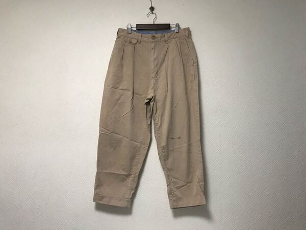 本物ビームスプラスBEAMS+PLUSコットンストレッチチノパンツメンズサーフアメカジミリタリーストリートワークゴルフベージュM日本製