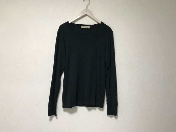 本物ティーエムティーTMTウールニット長袖セーターメンズサーフミリタリーアメカジビジネススーツドレスストリートゴルフ黒ブラック日本製