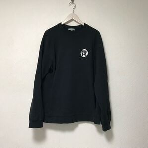 本物デザインワークスDESIGNWORKSコットンストレッチスウェット長袖メンズサーフミリタリーアメカジビジネススーツゴルフ48黒ブラックL