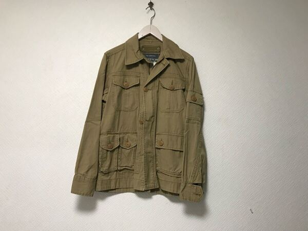 新品未使用本物アバクロンビーアンドフィッチAbercrombie&Fitchコットンジップジャケット長袖サーフアメカジミリタリーメンズベージュS