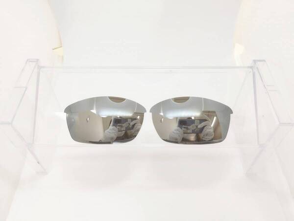 オークリー 高品質 フラックジャケット サングラス 交換レンズ 偏光レンズ シルバー UVカット ミラー 銀 bsokl153 oakley flakjacket