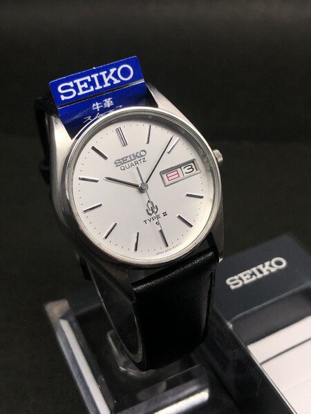 オールドクオーツの名品◆セイコー/SEIKO【タイプⅡ/TYPE2】希少/良コンディション◆諏訪精工舎1981年製◆新品電池・新品SEIKOベルト交換済