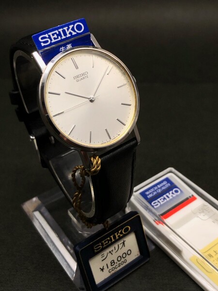 オールドクオーツの名品◆SEIKO/セイコー【Chariot/シャリオ】◆亀戸精工舎製造1984年◆SEIKO純正新品ベルト◆新品電池交換済(好調稼働品)