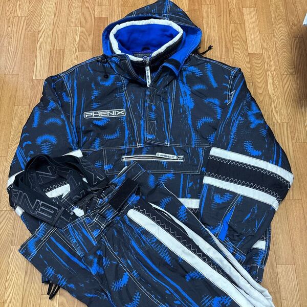 【セットアップ】ビッグシルエット 90s PHENIX フェニックス ビンテージ スキーウェア JASPO Oサイズ メンズLサイズ相当