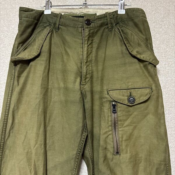 【絶妙なサンフェード感】 Johnbull ジョンブル ミリタリーパンツ カーゴパンツ 11191 71-0517 オリーブ メンズLサイズ