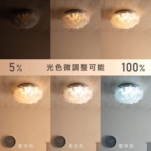 おすすめ 華やかな花びら LED シーリングライト 耐久性抜群 コンパクトデザイ