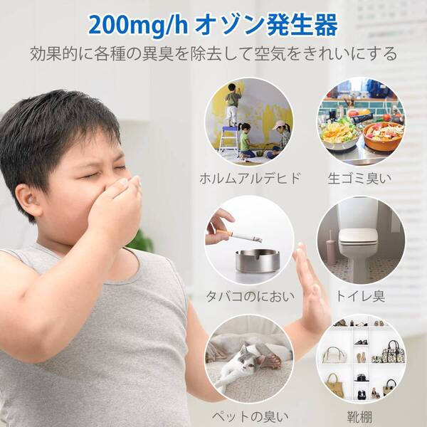 多機能オゾン脱臭・水除菌装置 - 食品、衣類、美容、水質浄化 高品質 安全設計