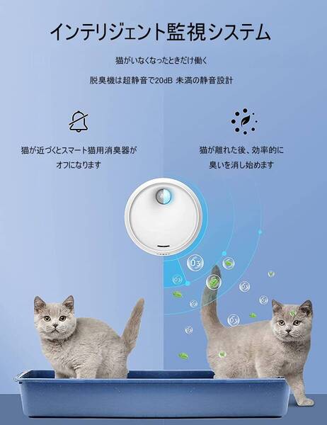 ペット用オゾン脱臭機99%除菌&無害自動センサー 高品質 安全設計 操作簡単 1