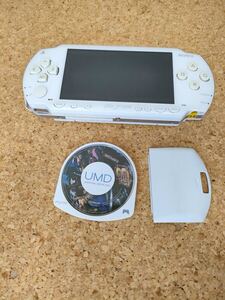 【ジャンク品、動作確認済】PSP 1000 セラミックホワイト モンスターハンターポータブル3rd付 177