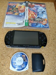 【動作確認済】PSP 1000 ピアノブラック 真・三国無双 MULTI RADE付