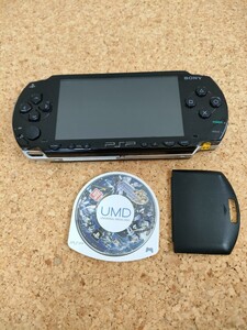 【ジャンク品、動作確認済】PSP 1000 ピアノブラック SDガンダム Gジェネレーション 188
