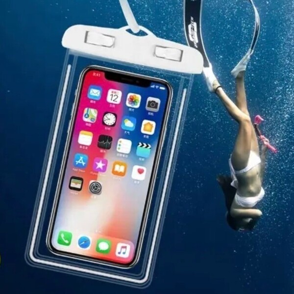 防水 スマホケース スマホホルダー 雨 風呂 アウトドア 高性能 白 ホワイト