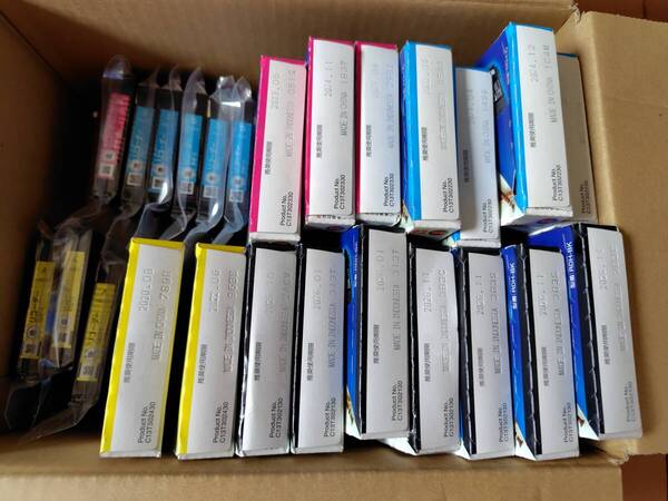 即決 ★EPSON エプソン純正 インクカートリッジ リコーダー 4色計25個 使用期限切れ