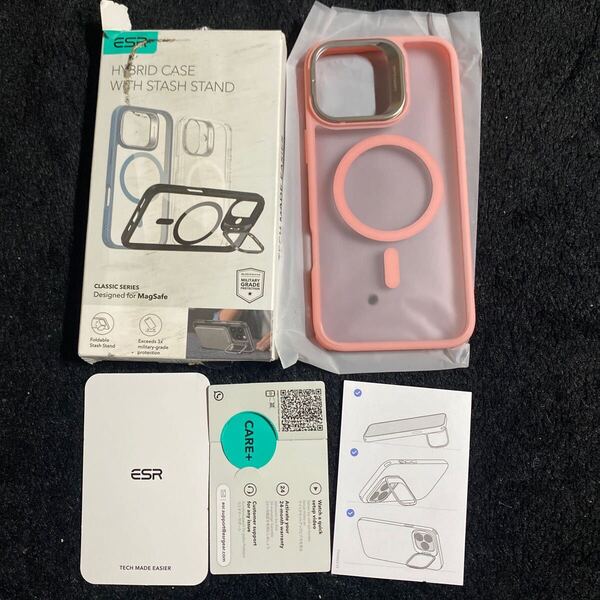 705a2630☆ 【デザイン受賞シリーズ!】ESR iPhone 16 Pro Max ケース MagSafe対応 隠しスタンド 調整可能 ワイヤレス充電対応 米軍MIL規格