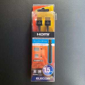 705a2712☆ エレコム HDMI ケーブル 1.5m 4K×2K対応 スーパースリム ブラック CAC-HD14SS15BK