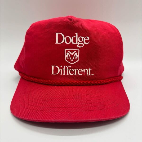 90s ヴィンテージ cobra製 Dodge ダッジ USA大手自動車メーカー プリントロゴ トラッカーキャップ スナップバック 5パネル