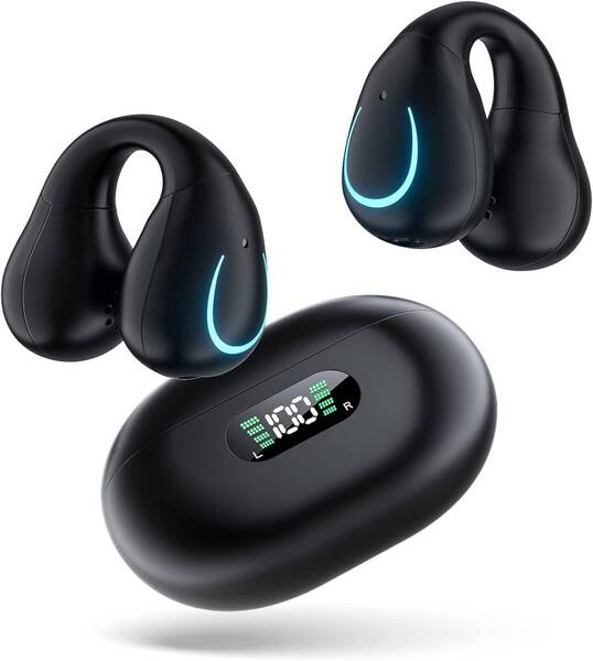 ワイヤレスイヤホン イヤーカフ型【業界初OWSイヤホン】Erssimo Bluetooth5.3 骨伝導イヤホンブルートゥースイヤホン 【管理番号:A9】
