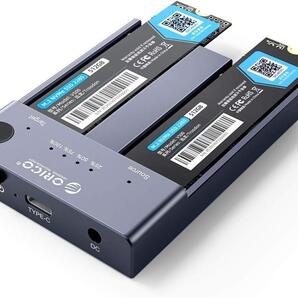 【クローン機能】ORICO USB-C NVME M.2 SSDケース 2ベイ