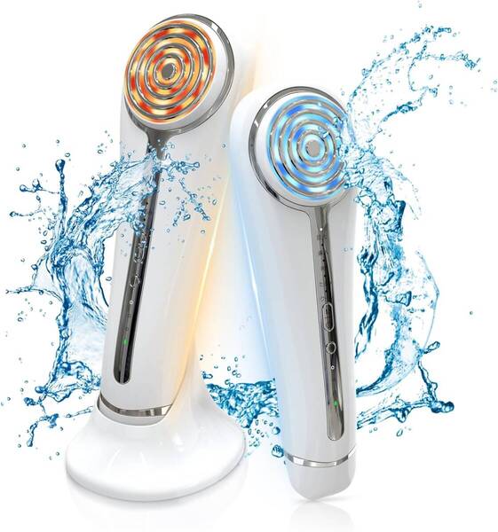 美顔器 RF美顔器 イオン導出 イオン導入 超音波美顔器 EMS 微電流 4色LED 光エステ 1台多役 【管理番号:A201】