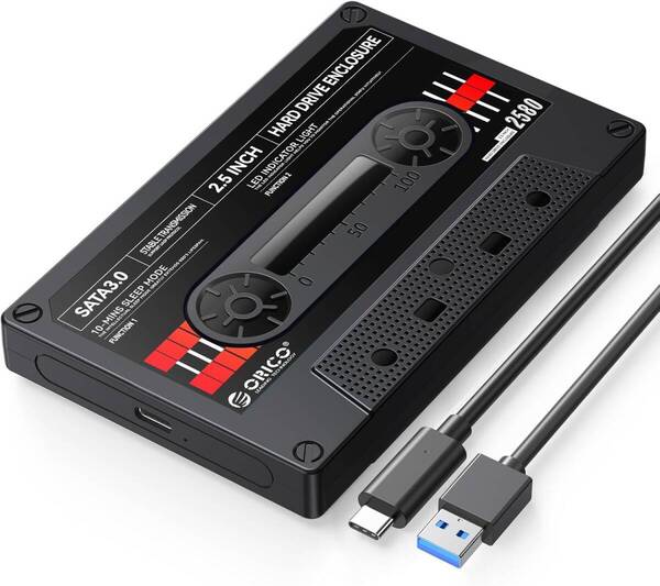 ORICO 2.5インチ HDD ケース USB C 3.2 Gen 1-SATA III コンピュータ HDD ケース 7/9.5mm HDD SSD 対応 ポータブル O185