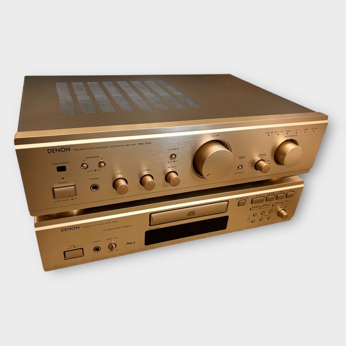 DENON PMA-390AE アンプDCD-755AE CDプレーヤーセット 人気アイテム DENON PMA-390AE アンプDCD-755AE CDプレーヤー