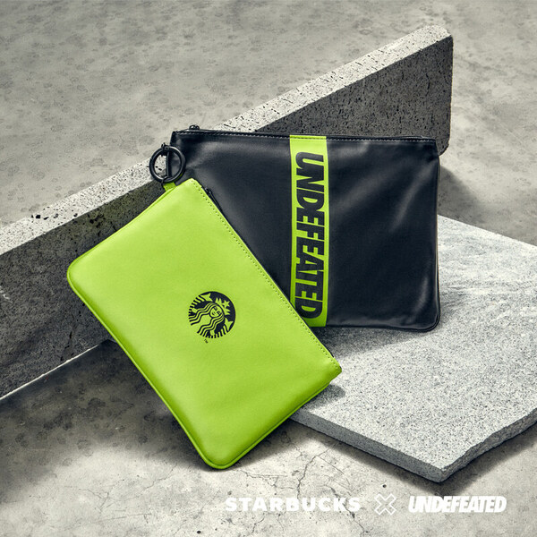★限定 STARBUCKS × UNDEFEATED スターバックス アンディフィーテッド スタバ リングポーチセット マルチケース ネオン コラボグッズ★