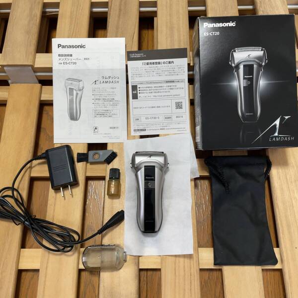 送料無料 完品 動作確認済み Panasonic パナソニック コンパクト ラムダッシュ シェーバー 3枚刃 ES-CT20 水洗い 対応 ひげ剃り 髭剃り