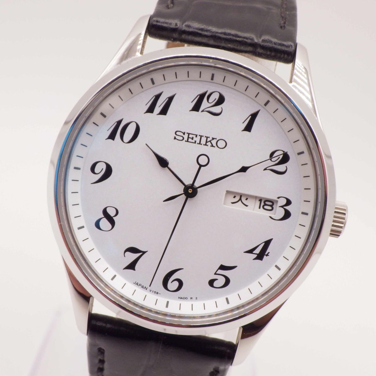 美品　SEIKO　セイコー　スピリット　V158　ホワイト　ソーラー　メンズ 美品 SEIKO セイコー スピリット V158 ホワイト ソーラー メンズ