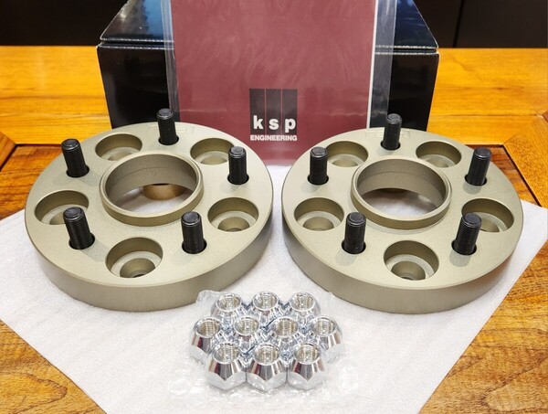 KSP│REAL│ホイールスペーサー│114.3 5H 5穴 M12×P1.25│厚さ 25mm│ハブ径 Φ66│ワイトレ│強度試験合格証付│日産|KS-5125