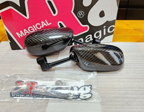 マジカルレーシング|NK1 ミラー|綾織りカーボン|type1 スーパーロングステム|正10mm/正10mm