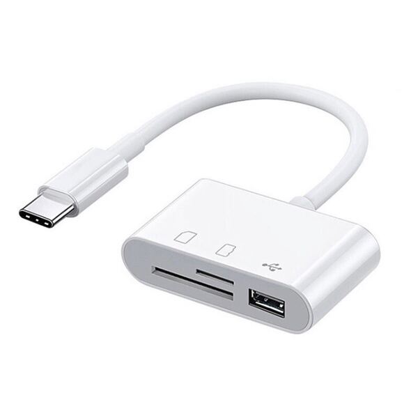 USB C SD Type-C-SD/TF カードリーダー3in1 Type-C メモリカードリーダーカメラ用 外付メモリーカー 高速双方向データ転送 写真 動画 音楽