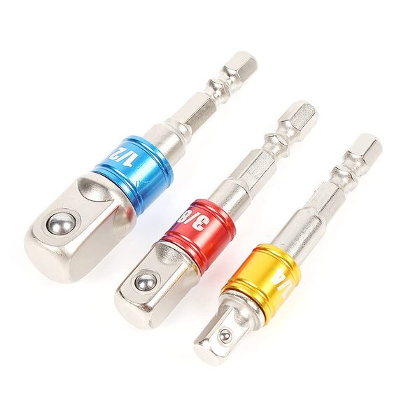 【注目商品】インパクト用 (12.7mm) 1/2 (9.5mm) 3/8 ビット電動ドリル用 (6.35mm) 1/4 差込角