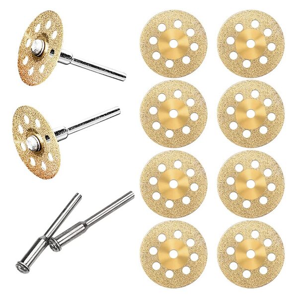 【注目商品】ダイヤモンドビットブレードセット ダイヤモンドカッティングディスク 回転式 2.35mm軸2本+3mm軸2本 研磨カッ