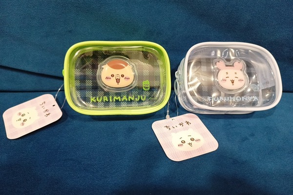 ちいかわ 古本屋 カニちゃん くりまんじゅう ぷっくりクリアミニポーチ タグ付き未使用品