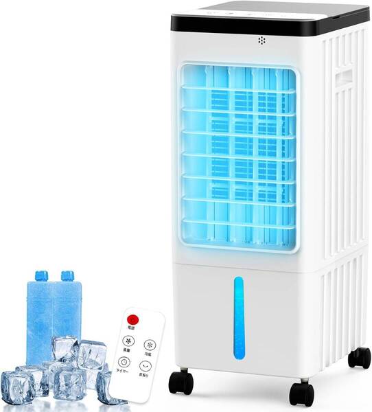 冷風機 冷風扇 冷風扇風機 強力 【2025年新登場 急速冷却&左右首振り& 3段階風量切替】スポットクーラー 8L大容量 タンク キャスター付
