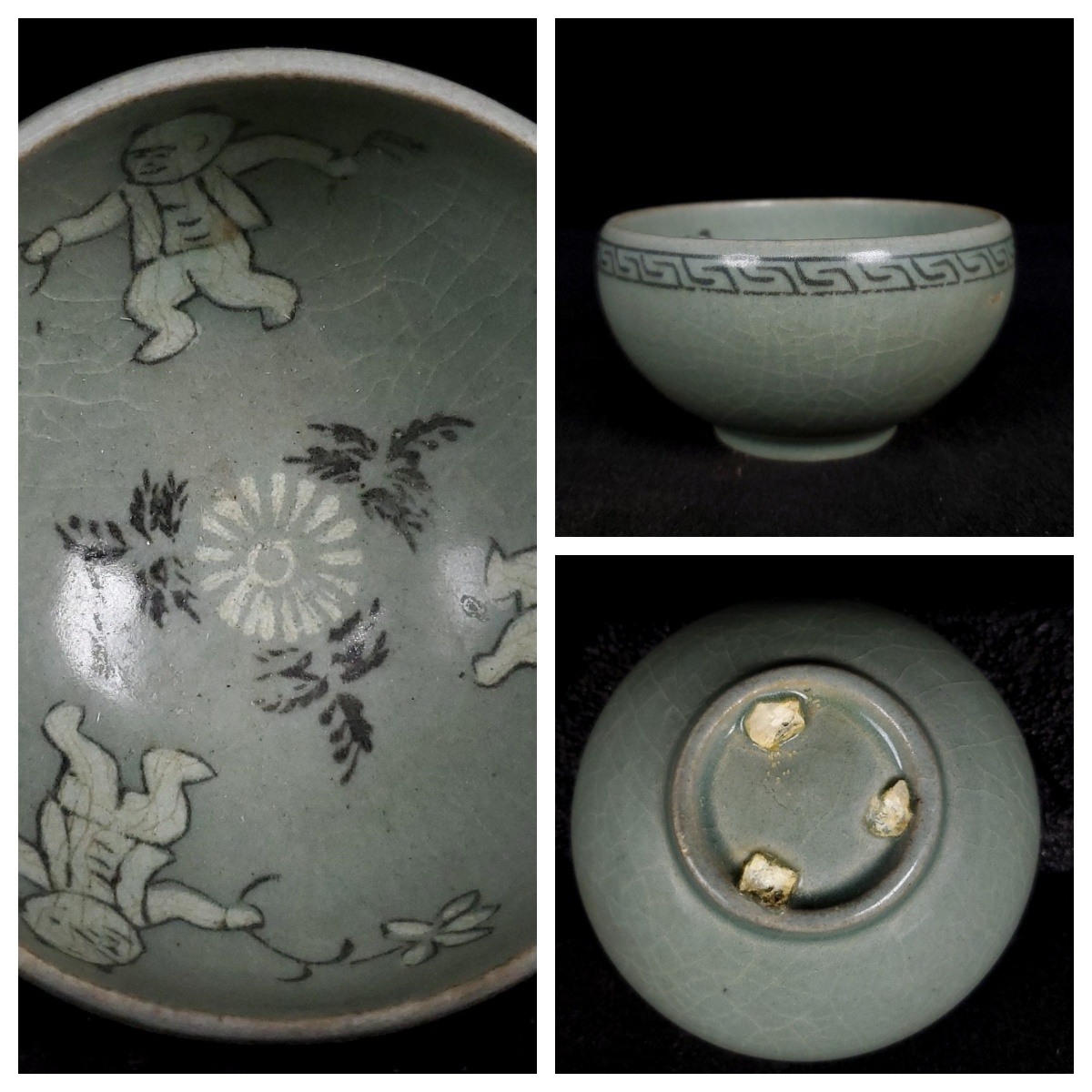 朝鮮美術　高麗　粉青沙器　三島牡丹唐草模様　花瓶 960px-