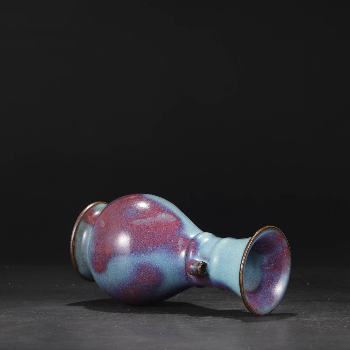 ※中国古美術/鈞窯紫班窯変燭台/ 中国古美術/鈞窯紫班窯変燭台/