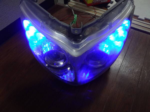 送料無料 スズキ SUZUKI CJ43 スカイウェイブ SKYWAVE 社外 LED内蔵 ヘッドライト