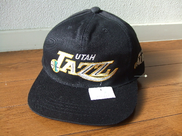 90sデッドストック★NBA★UTHA JAZZユタ・ジャズ キャップ ビンテージ新品deadstockデッドusaバスケ帽子バスケットボール90年代アメリカ