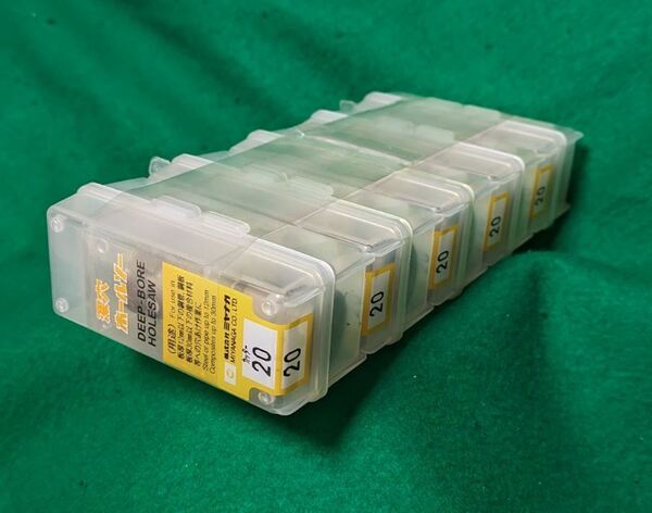 【未使用・送料無料】■5個セット ミヤナガ 深穴ホールソー Φ20 カッター20