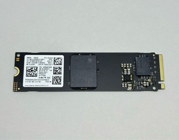 SAMSUNG PM9B1 256GB MZ-VL42560 NVMe PCIe Gen4x4 OPAL M.2 2280 SSD★使用時間:6時間,電源投入:12回