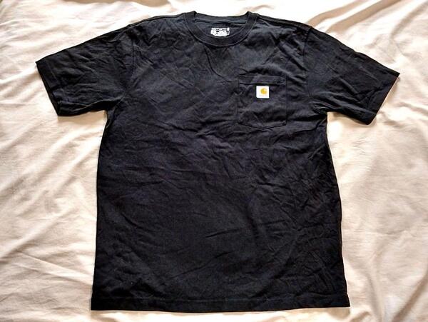 カーハート Carhartt 黒ブラック フェードポケットTシャツM