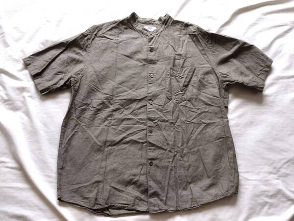 UNIQLO ユニクロ バンドカラーリネンシャツXL
