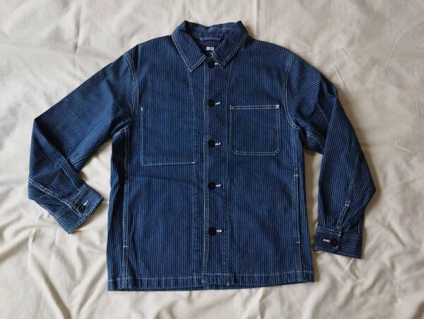 OLD Uniqlo ユニクロ ウォバッシュストライプカバーオール S