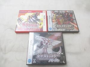 【同梱可】中古品 ゲーム ニンテンドー3DS ソフト 3点 ポケットモンスター プラチナ オメガルビー パール グッズセッ