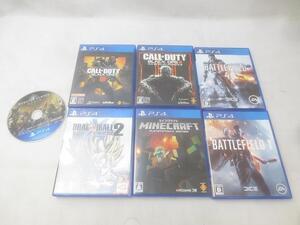 【同梱可】中古品 ゲーム プレイステーション4 PS4ソフト 7点 マインクラフト バトルフィールド1 等 グッズセット