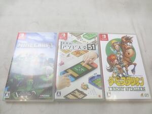 【同梱可】中古品 ゲーム Nintendo switch ニンテンドースイッチ ソフト 3点 マインクラフト 世界のアソビ大全 等 グ