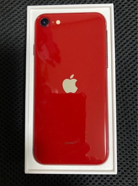 美品 iPhone SE (第3世代) 赤RED SIMフリーバッテリー100%