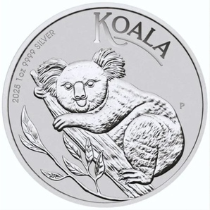 【パース造幣局・コアラ最新年号!! 】☆オーストラリア2025年☆コアラ1oz1ドル銀貨☆純銀31.107g☆コインカプセル入り☆未使用品!!⑨